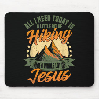 Wandern und Jesus Bergabenteuer-Geschenke Lustig Mousepad