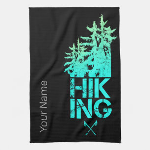 Wandern und Trekking Outdoor Vintage Waldgestaltun Geschirrtuch