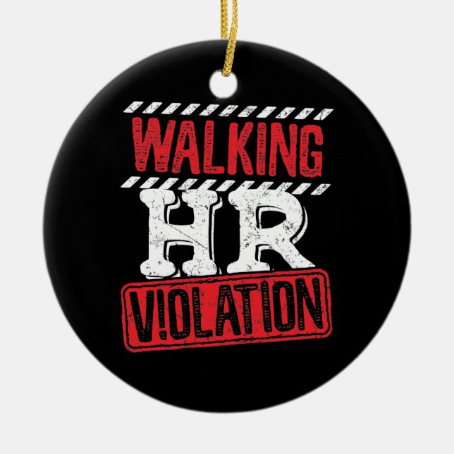 Wandern von Personalverletzungen Funny Office Co-W Keramik Ornament (Vorne)