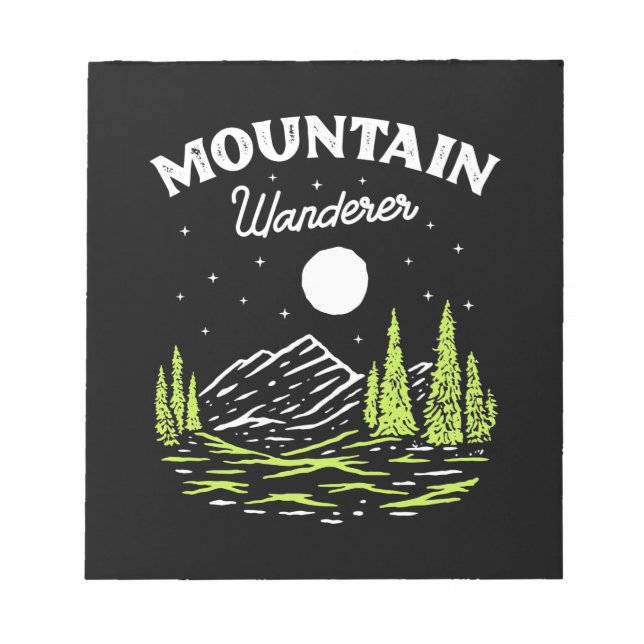 Wandern Wanderer Notizblock (Vorderseite)