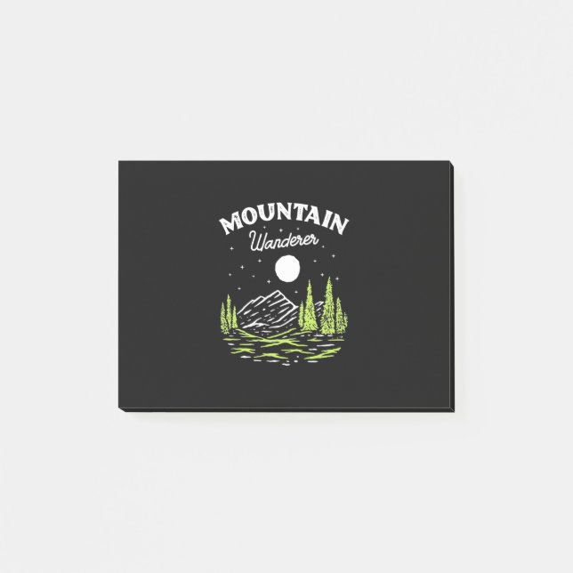 Wandern Wanderer Post-it Klebezettel (Vorderseite)