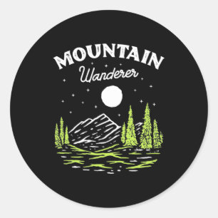 Wandern Wanderer Runder Aufkleber