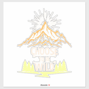 Wandern: Wild sein Aufkleber