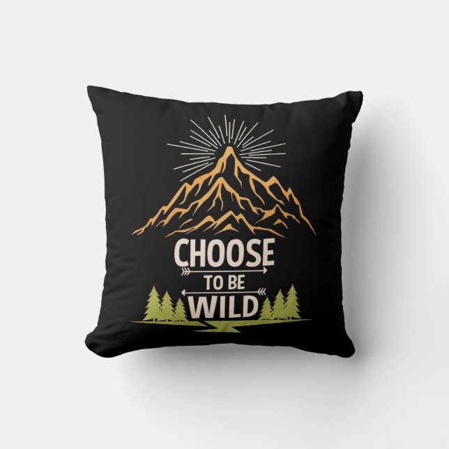 Wandern: Wild sein Kissen (Vorderseite)