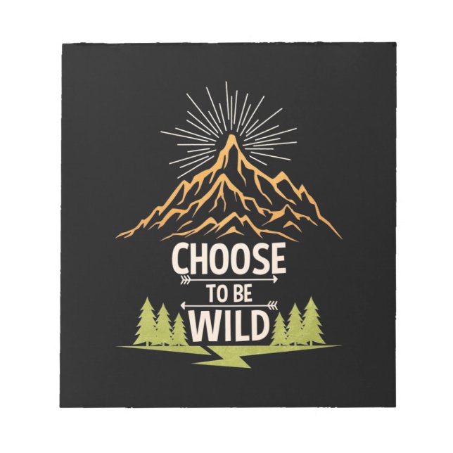 Wandern: Wild sein Notizblock (Vorderseite)