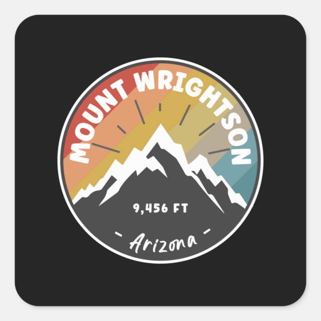 Wandern Wrightson Arizona Quadratischer Aufkleber (Vorderseite)