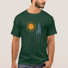 Wandern zwischen Bäumen Grafik T-Shirt