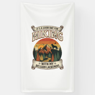Wandernde Belgische Laekenois-Hund Berg Sonnenunte Banner