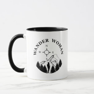 Wandernde Frau auf Reisen Tasse