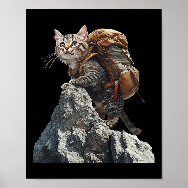 Wandernde Katzen Männer Frauen Kinder  Poster (Vorne)