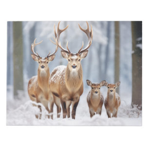 Wandernde Natur der Hirschfamilie Notizblock