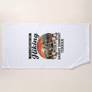 Wandernder Dandie Dinmont Terrier Hund Berg Retro Strandtuch