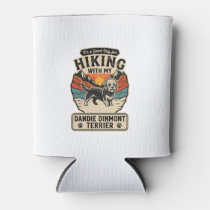 Wandernder Dandie Dinmont Terrier Hund Berg Sonnen Dosenkühler