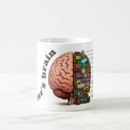 Wandernder Gehirn lustig Kaffeetasse