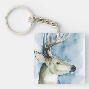 Wandernder Hirsch - Aquarell Schlüsselanhänger