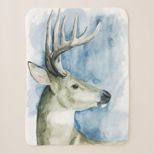 Wandernder Hirsch - Aquarell Sherpadecke
