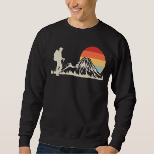 Wandernder Wanderer Outdoor Sonnenuntergang Vintag Sweatshirt