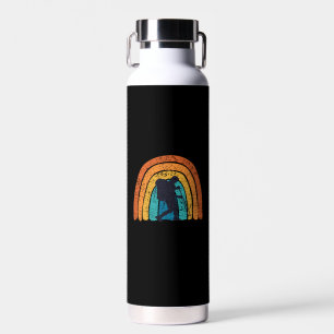 Wandernder Wanderer Retro Trinkflasche