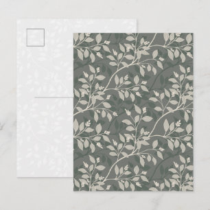 Wanderndes Laub Elegant Erdig Botanisch Postkarte
