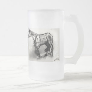 Wanderndes Pferd Mattglas Bierglas