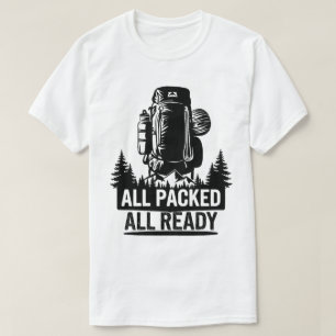 Wanderrucksack Erlebnis Grafik im Freien T-Shirt