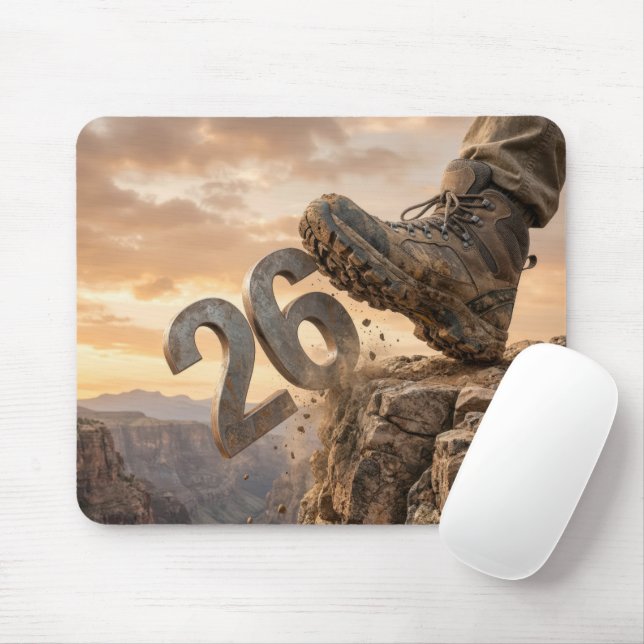 Wanderschuhe Neujahr 2027 Mousepad (Mit Mouse)