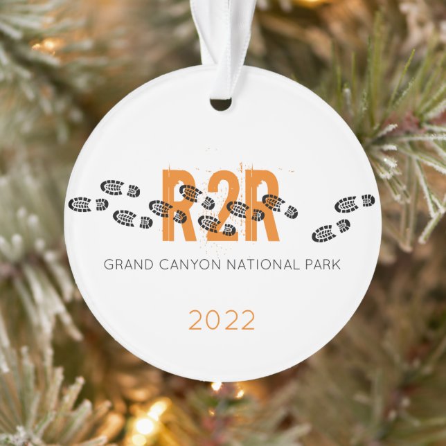 Wanderschuhe Personalisiertes R2R Grand Canyon Fot Ornament (Baum)