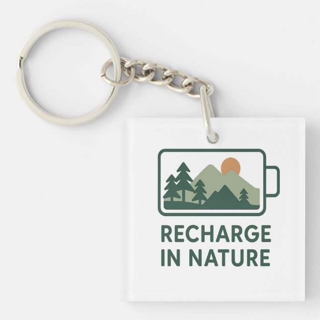 WanderSoul Co. – Retro Travel Logo Key Schlüsselanhänger (Vorderseite)