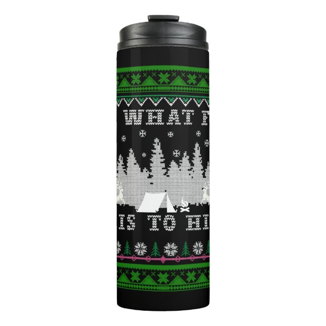 Wanderspass Ugly Weihnachten Thermosbecher (Vorderseite)
