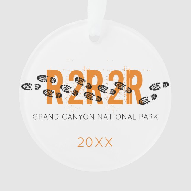 Wanderstiefel Grand Canyon R2R2R Arizona FOTO Ornament (Vorderseite)