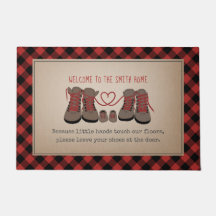 Wanderstiefel Kinderschuhe Karierte Schuhe entfern