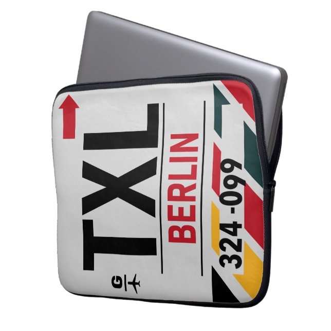 WanderTag - Berlin Minimalistischer Laptop-Sieb Laptopschutzhülle (Vorderseite Links)