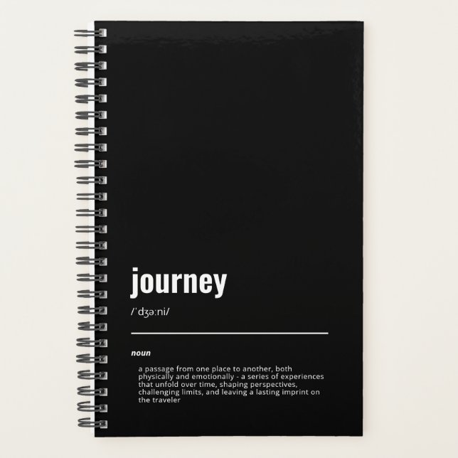 WanderTag - Journey Black Planner 2026 Planer (Vorderseite)