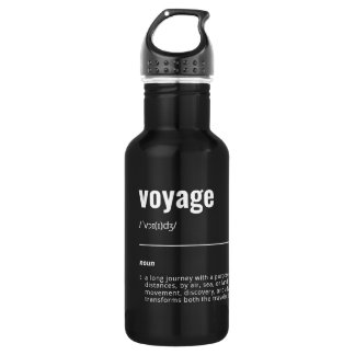 WanderTag - Minimalistische Black Water Flasche Edelstahlflasche