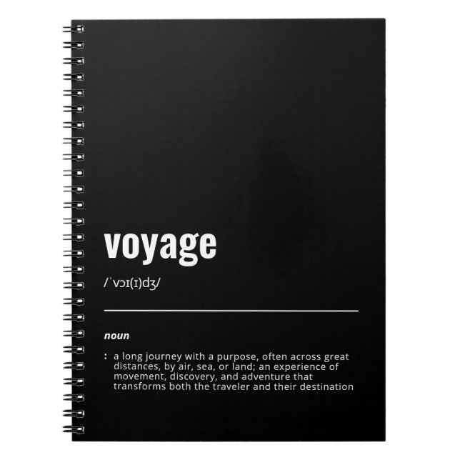 WanderTag - Voyage Black Notebook Notizblock (Vorderseite)