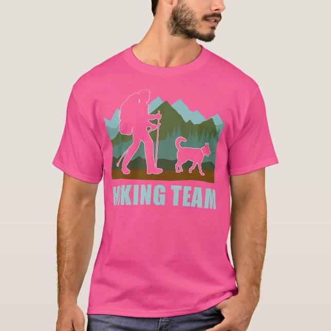 Wanderteam Hundwandern Outdoor Mountain Wandern mi T-Shirt (Vorderseite)