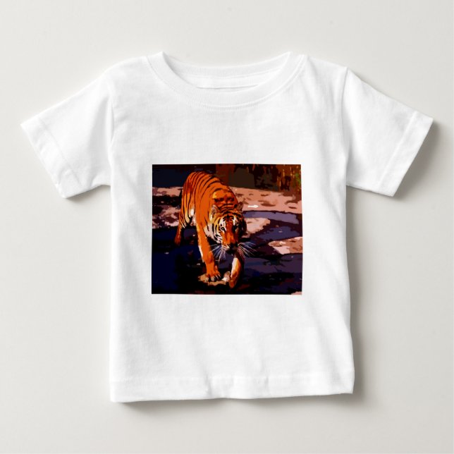 Wandertiger Baby T-shirt (Vorderseite)