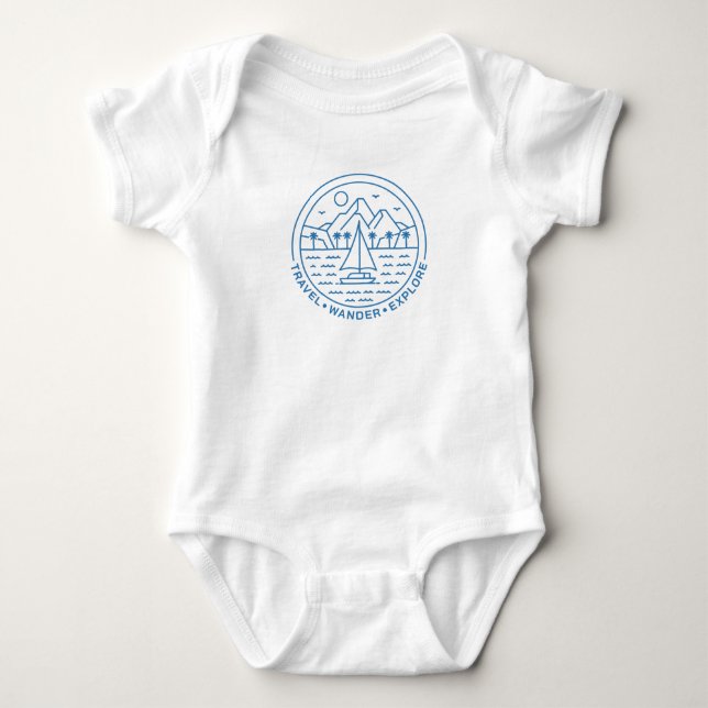 Wandertour Baby Strampler (Vorderseite)