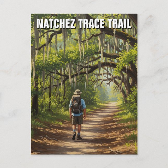 Wanderung auf dem Natchez Trace Postkarte (Vorderseite)