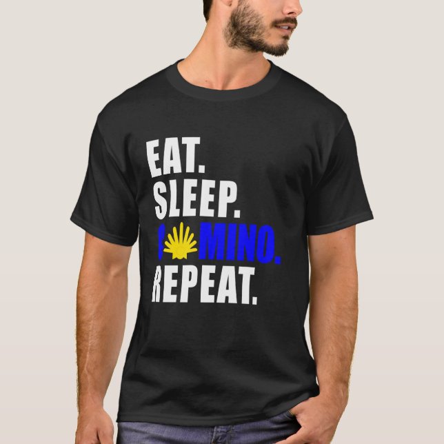 Wanderung Camino De Santiago De Compostela James W T-Shirt (Vorderseite)
