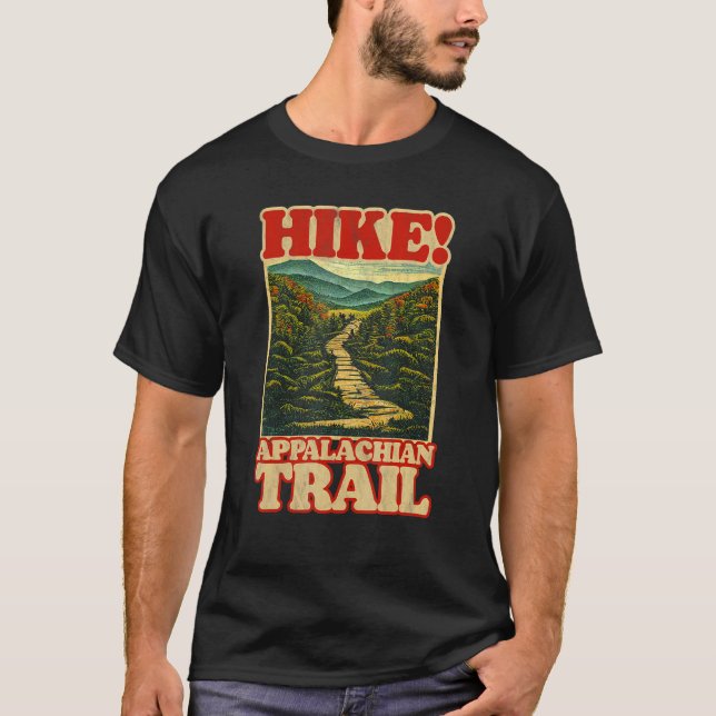 Wanderung Distressed Appalachian Trail Vintages Wa T-Shirt (Vorderseite)