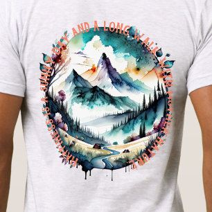 Wanderung im Freien, Mutter Natur, Berg, Fluss T-Shirt