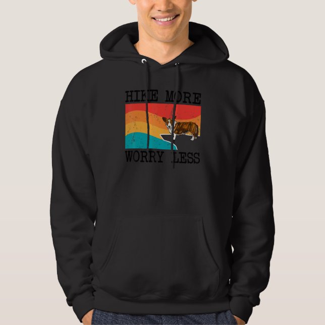Wanderung mehr Besorgnis weniger Cardigan Welsh Co Hoodie (Vorderseite)