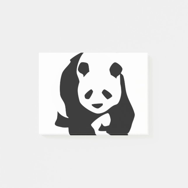Wanderung Panda Post-it Klebezettel (Vorderseite)