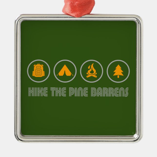 Wanderung Pine Barrens New Jersey Ornament Aus Metall (Vorne)