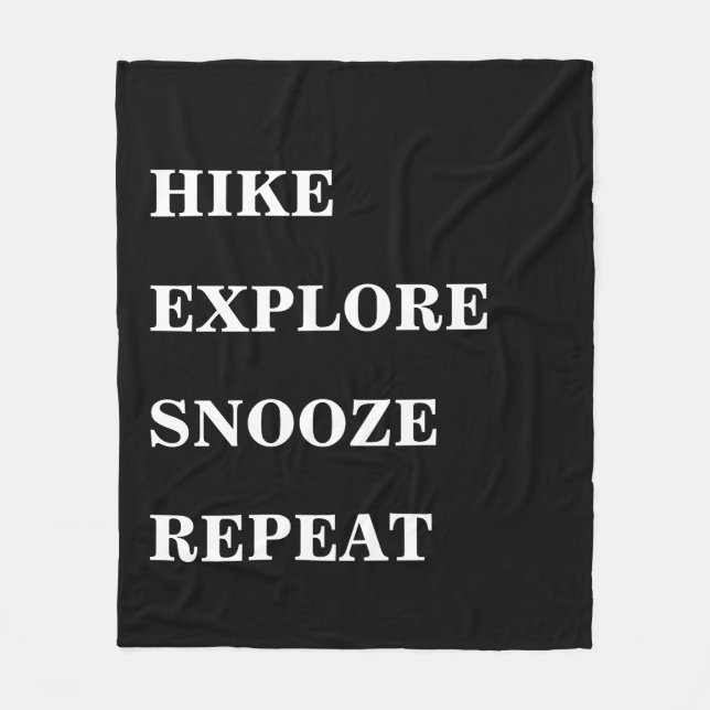 Wanderung Snooze wiederholen | Erstellen Sie Ihre  Fleecedecke (Vorderseite)