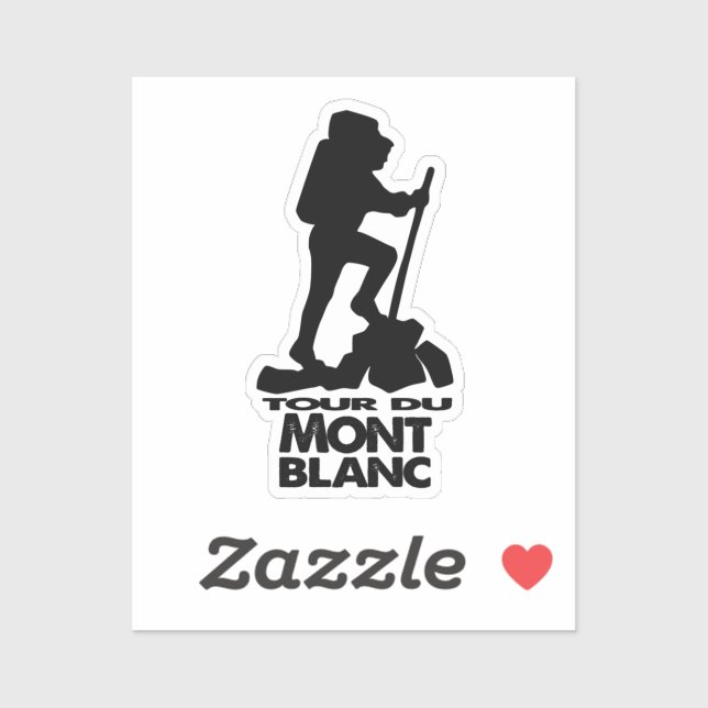 Wanderung Tour du Mont Blanc Sticker (Blatt)