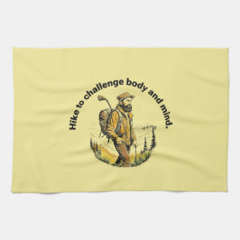 Wanderung, um Körper und Geist herauszufordern. Geschirrtuch