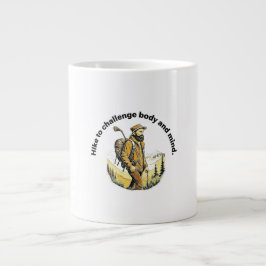 Wanderung, um Körper und Geist herauszufordern. Jumbo-Tasse