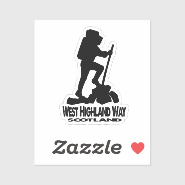 Wanderung - West Highland Way - Schottland Aufkleber (Blatt)